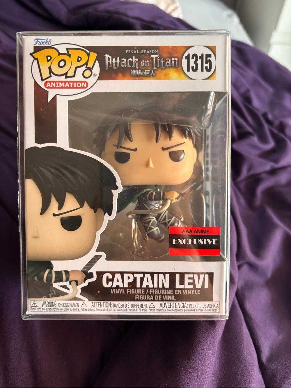 Funko Captain Levi Pop! Vinyl Figure - Black, Green, Brown
